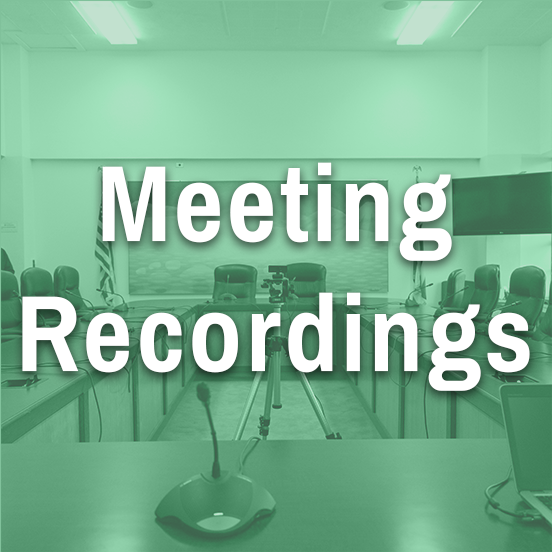 Meeting Recording page link with green tinted board room